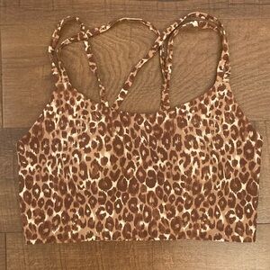 AERIE Offline Leopard Cheetah Sports Bra Animal Print Athleisure Yoga Women’s M